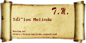 Tálos Melinda névjegykártya